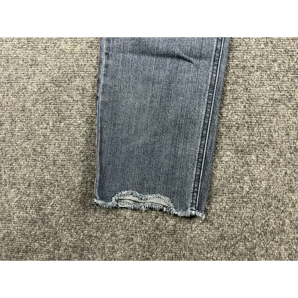 Democracy Ab Technology Jeans Women's Sz 6 Blue Raw Hem Frayed Cropped 30X25 - Picture 6 of 15